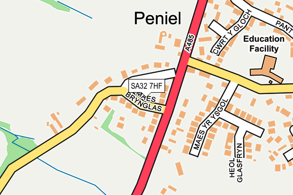 SA32 7HF map - OS OpenMap – Local (Ordnance Survey)