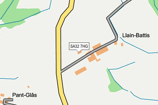 SA32 7HG map - OS OpenMap – Local (Ordnance Survey)
