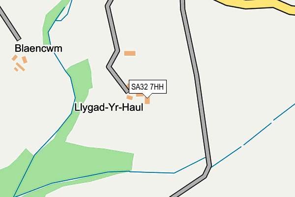 SA32 7HH map - OS OpenMap – Local (Ordnance Survey)