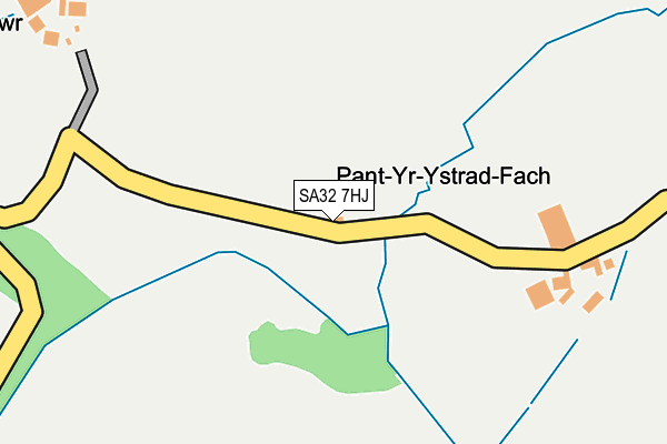 SA32 7HJ map - OS OpenMap – Local (Ordnance Survey)