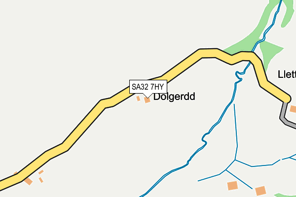 SA32 7HY map - OS OpenMap – Local (Ordnance Survey)