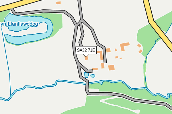 SA32 7JE map - OS OpenMap – Local (Ordnance Survey)