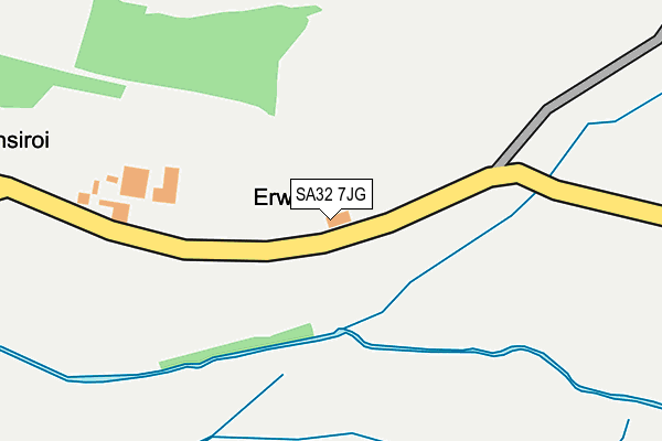 SA32 7JG map - OS OpenMap – Local (Ordnance Survey)