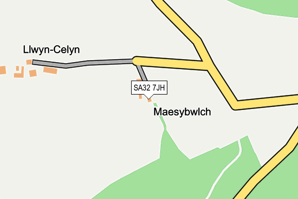 SA32 7JH map - OS OpenMap – Local (Ordnance Survey)