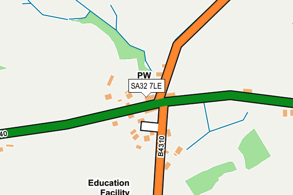 SA32 7LE map - OS OpenMap – Local (Ordnance Survey)