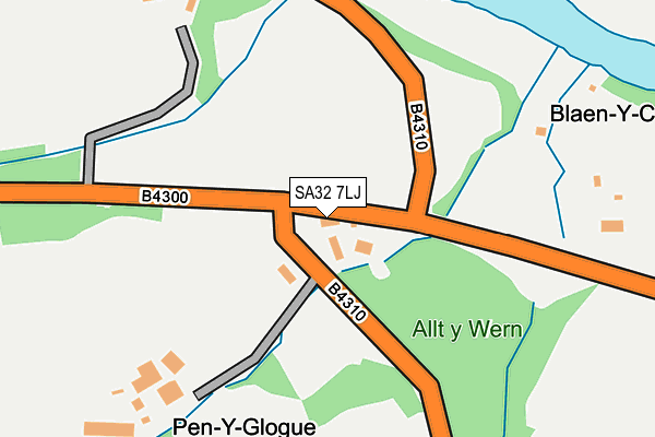 SA32 7LJ map - OS OpenMap – Local (Ordnance Survey)