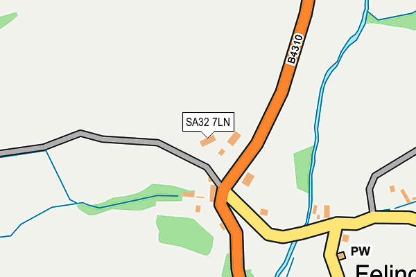 SA32 7LN map - OS OpenMap – Local (Ordnance Survey)