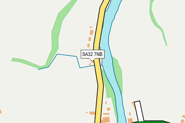 SA32 7NB map - OS OpenMap – Local (Ordnance Survey)