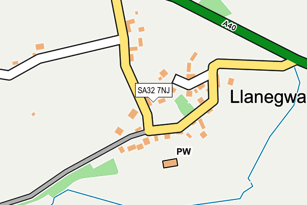 SA32 7NJ map - OS OpenMap – Local (Ordnance Survey)
