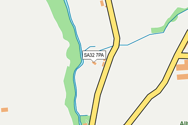 SA32 7PA map - OS OpenMap – Local (Ordnance Survey)