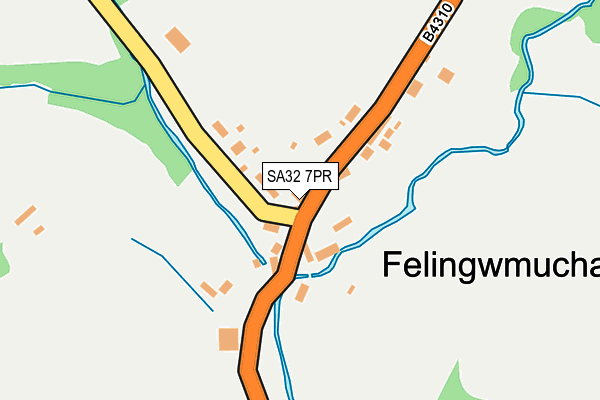 SA32 7PR map - OS OpenMap – Local (Ordnance Survey)