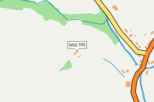 SA32 7PS map - OS OpenMap – Local (Ordnance Survey)