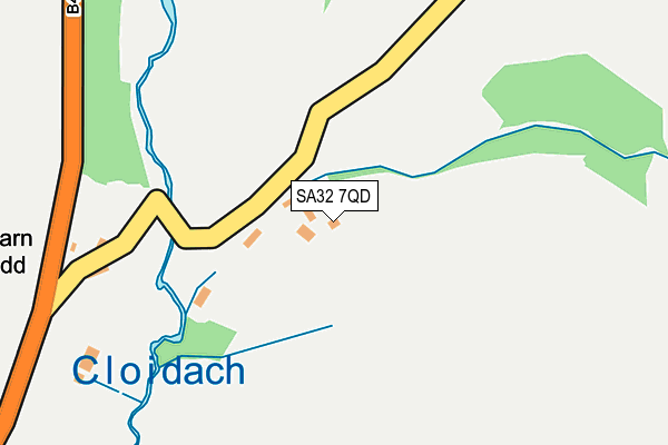 SA32 7QD map - OS OpenMap – Local (Ordnance Survey)