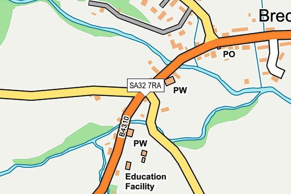 SA32 7RA map - OS OpenMap – Local (Ordnance Survey)