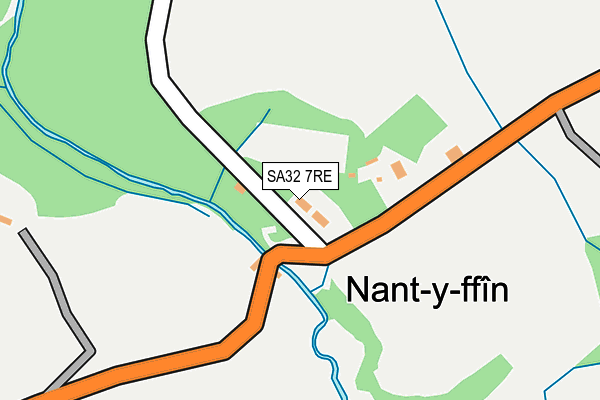 SA32 7RE map - OS OpenMap – Local (Ordnance Survey)