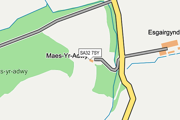 SA32 7SY map - OS OpenMap – Local (Ordnance Survey)