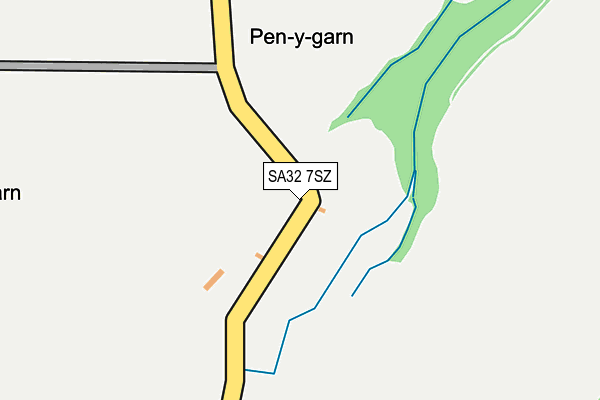 SA32 7SZ map - OS OpenMap – Local (Ordnance Survey)