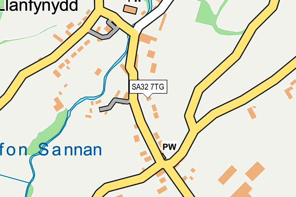 SA32 7TG map - OS OpenMap – Local (Ordnance Survey)