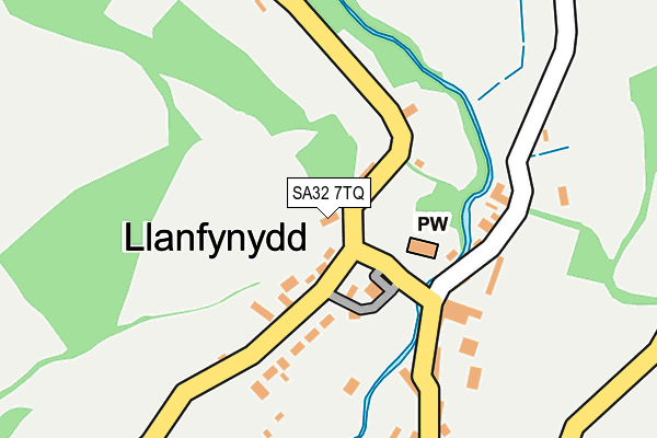 SA32 7TQ map - OS OpenMap – Local (Ordnance Survey)