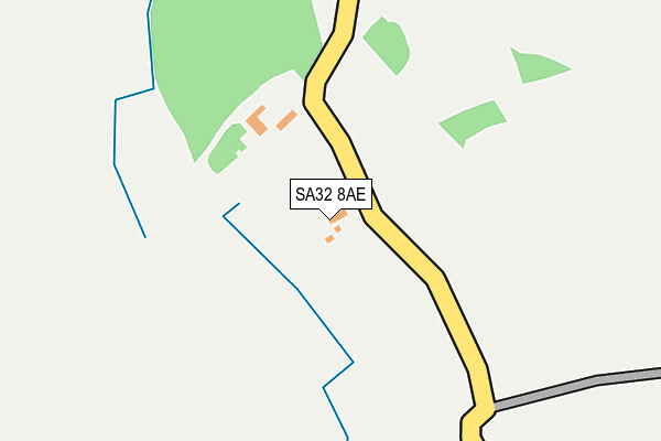 SA32 8AE map - OS OpenMap – Local (Ordnance Survey)
