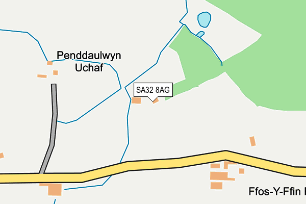 SA32 8AG map - OS OpenMap – Local (Ordnance Survey)