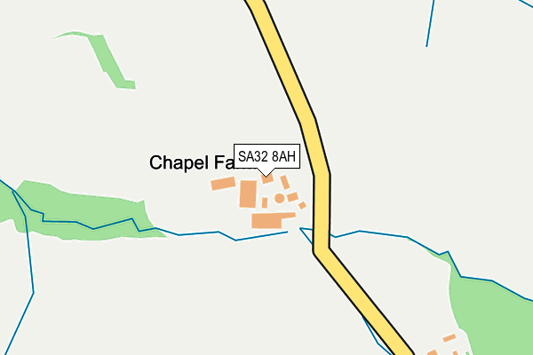SA32 8AH map - OS OpenMap – Local (Ordnance Survey)