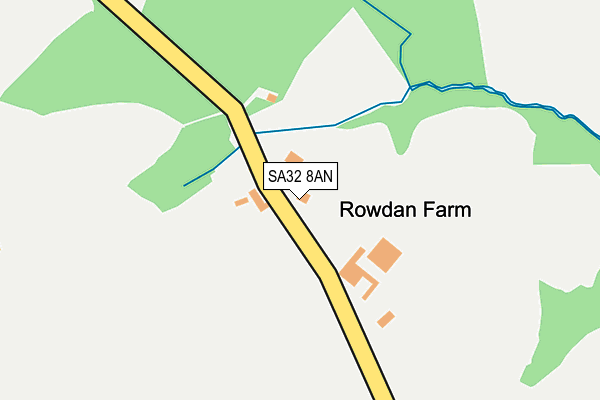 SA32 8AN map - OS OpenMap – Local (Ordnance Survey)