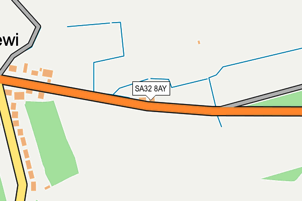 SA32 8AY map - OS OpenMap – Local (Ordnance Survey)