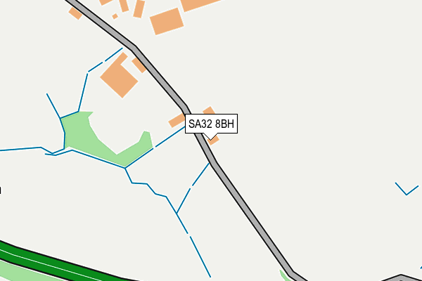 SA32 8BH map - OS OpenMap – Local (Ordnance Survey)