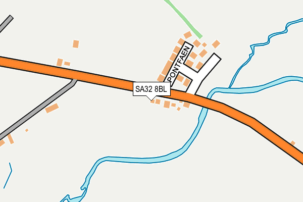 SA32 8BL map - OS OpenMap – Local (Ordnance Survey)