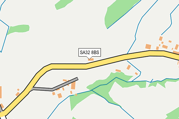 SA32 8BS map - OS OpenMap – Local (Ordnance Survey)