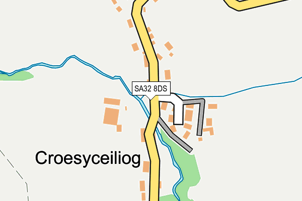 SA32 8DS map - OS OpenMap – Local (Ordnance Survey)
