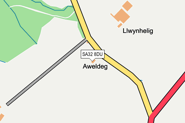 SA32 8DU map - OS OpenMap – Local (Ordnance Survey)
