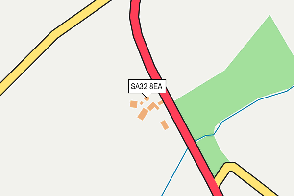 SA32 8EA map - OS OpenMap – Local (Ordnance Survey)