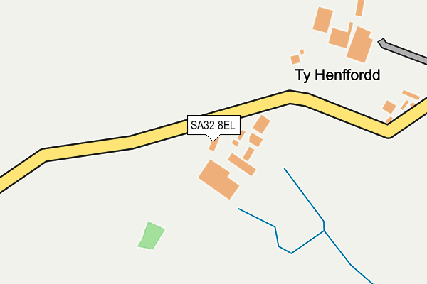 SA32 8EL map - OS OpenMap – Local (Ordnance Survey)