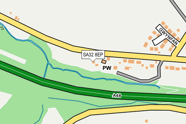 SA32 8EP map - OS OpenMap – Local (Ordnance Survey)