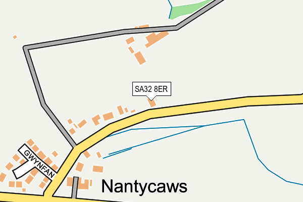 SA32 8ER map - OS OpenMap – Local (Ordnance Survey)
