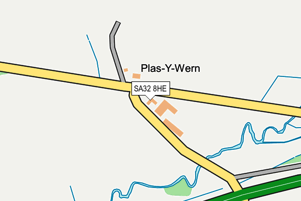 SA32 8HE map - OS OpenMap – Local (Ordnance Survey)