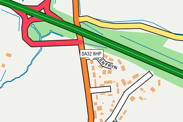 SA32 8HP map - OS OpenMap – Local (Ordnance Survey)