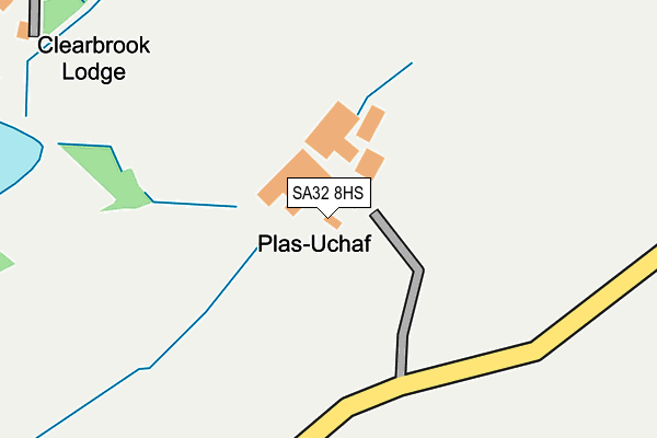 SA32 8HS map - OS OpenMap – Local (Ordnance Survey)