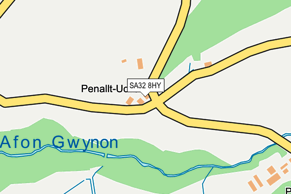 SA32 8HY map - OS OpenMap – Local (Ordnance Survey)