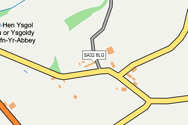 SA32 8LG map - OS OpenMap – Local (Ordnance Survey)