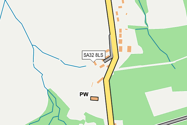 SA32 8LS map - OS OpenMap – Local (Ordnance Survey)