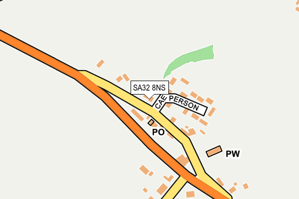SA32 8NS map - OS OpenMap – Local (Ordnance Survey)