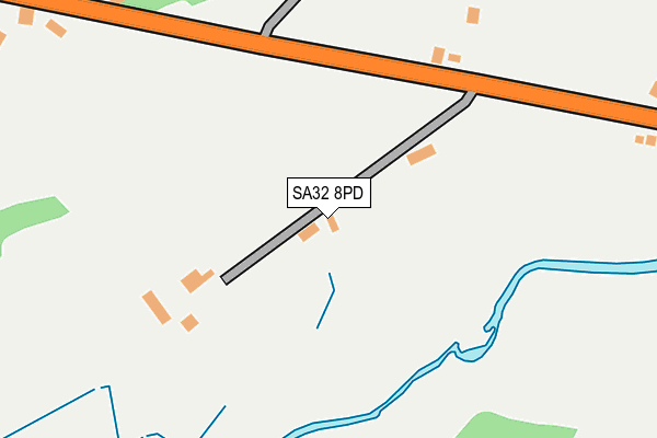 SA32 8PD map - OS OpenMap – Local (Ordnance Survey)