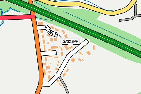SA32 8PP map - OS OpenMap – Local (Ordnance Survey)