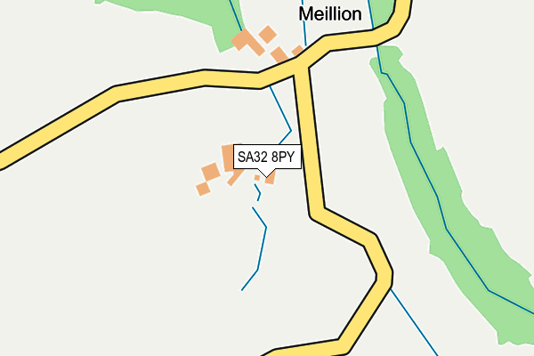 SA32 8PY map - OS OpenMap – Local (Ordnance Survey)
