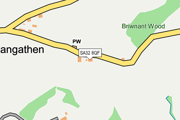 SA32 8QF map - OS OpenMap – Local (Ordnance Survey)