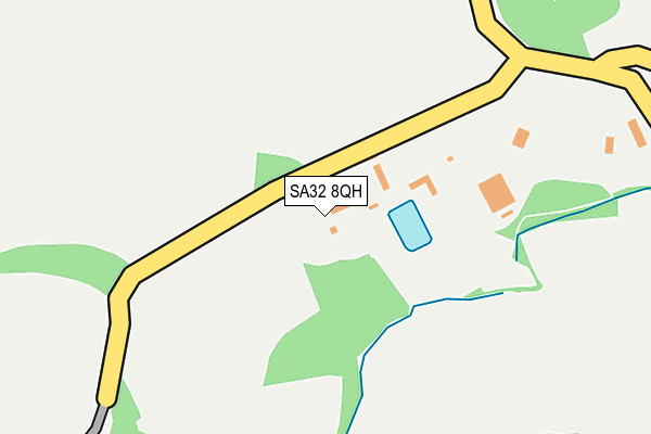 SA32 8QH map - OS OpenMap – Local (Ordnance Survey)