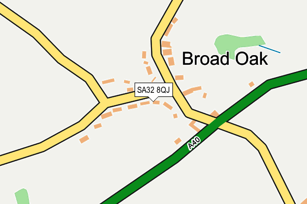 SA32 8QJ map - OS OpenMap – Local (Ordnance Survey)